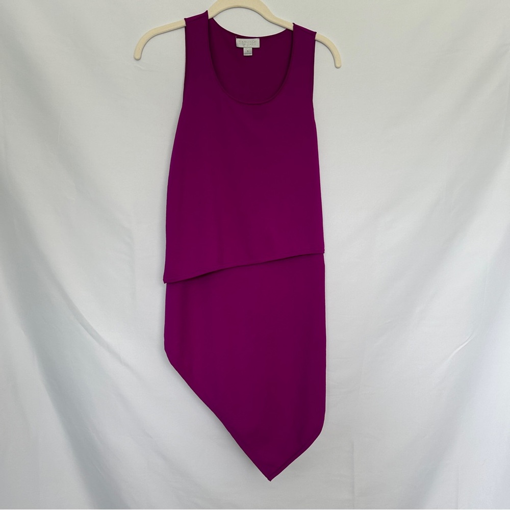 Carlisle New York Sleeveless Knit Tiered A-Symetrical‎ Tank
